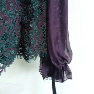 Self  Portrait Lace and chiffon blouse